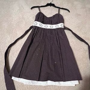 5/$10 Speechless Brown & White Polka Dot Dress Size 3